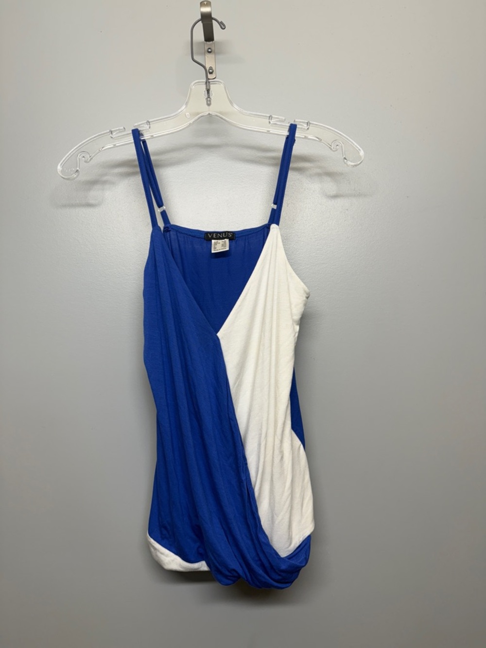 VENUS Blue and Cream Split Wrap Camisole
